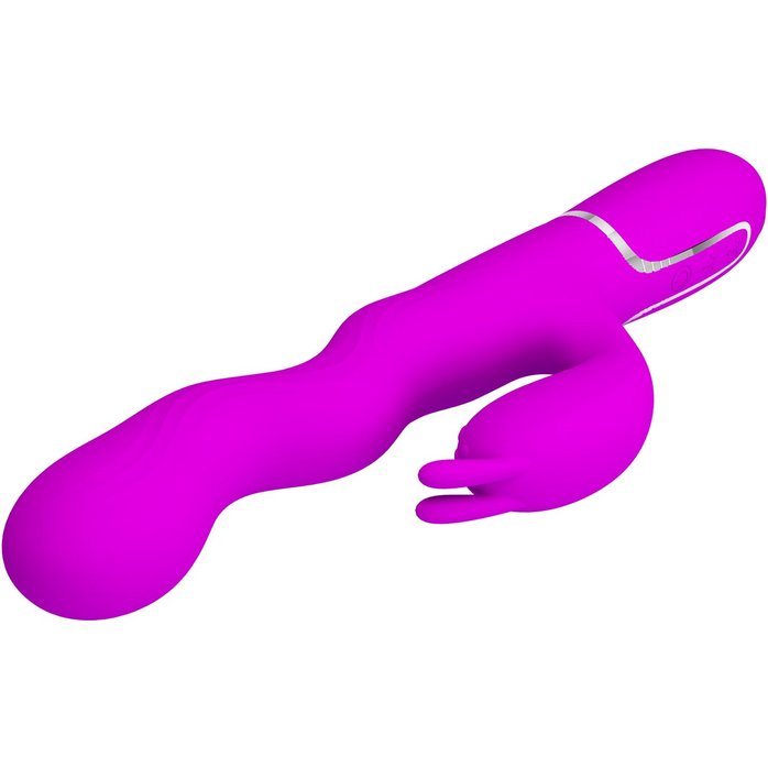 Лиловый вибратор с функцией волновой стимуляции Laursen - 24,9 см - Pretty Love. Фотография 6.