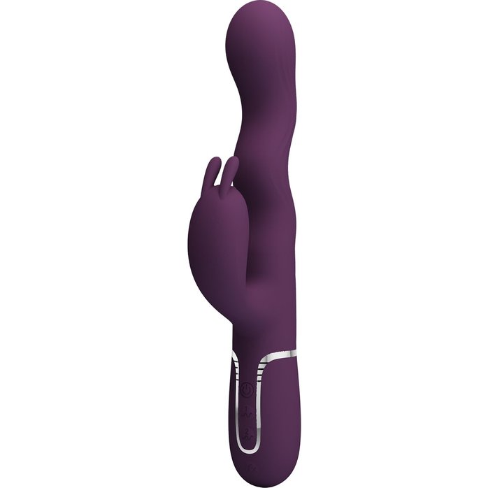 Фиолетовый вибратор с функцией волновой стимуляции Laursen - 24,9 см - Pretty Love