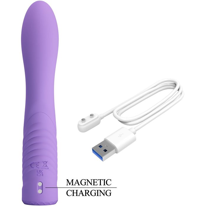 Сиреневый вибратор-кролик Elivia - 17,2 см - Pretty Love. Фотография 6.