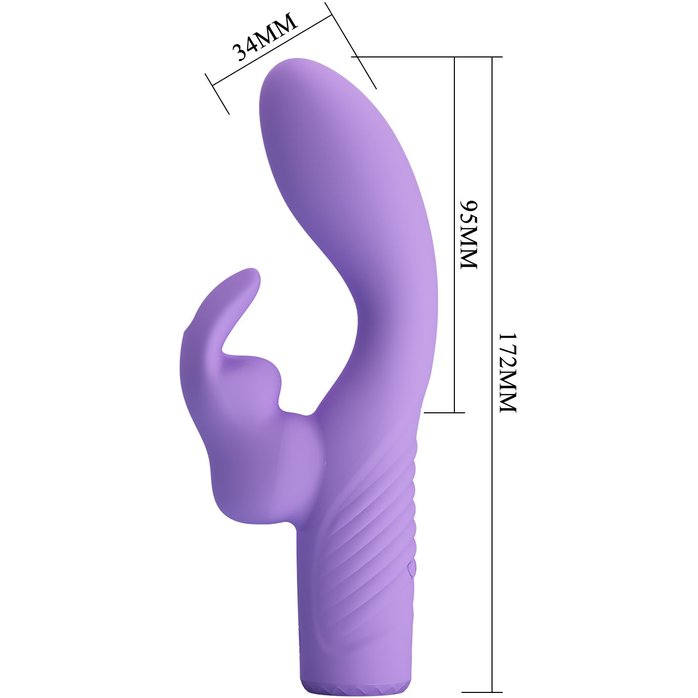 Сиреневый вибратор-кролик Elivia - 17,2 см - Pretty Love. Фотография 7.