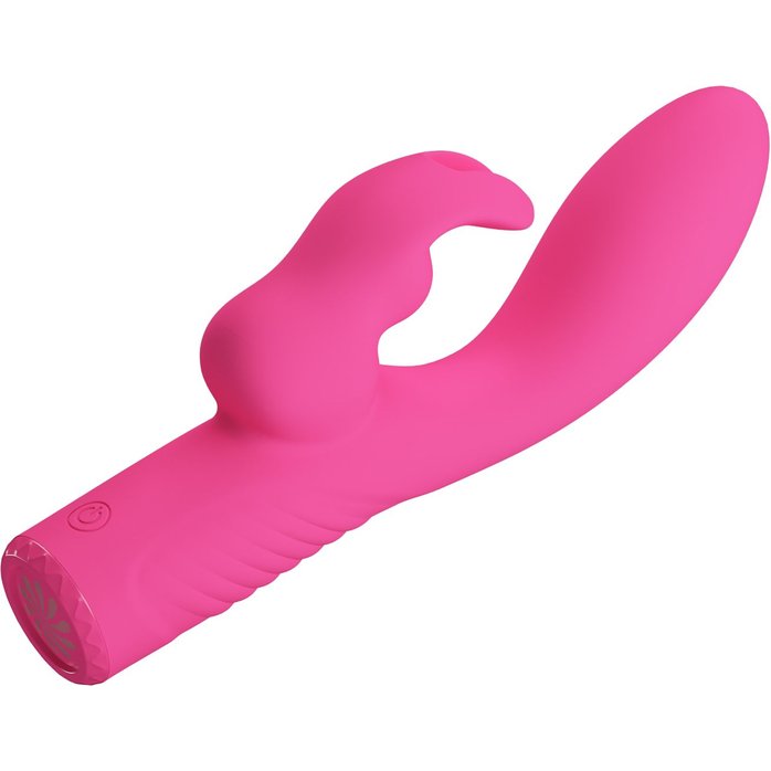 Розовый вибратор-кролик Elivia - 17,2 см. Фотография 3.