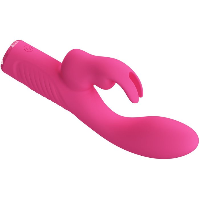 Розовый вибратор-кролик Elivia - 17,2 см. Фотография 4.