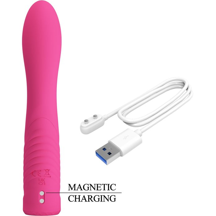 Розовый вибратор-кролик Elivia - 17,2 см. Фотография 6.