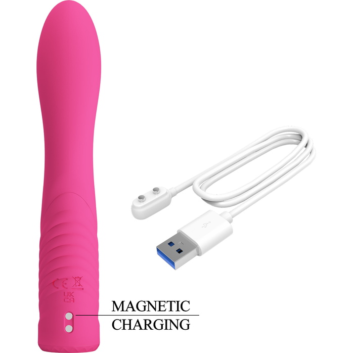 Розовый вибратор-кролик Elivia - 17,2 см. Фотография 7.