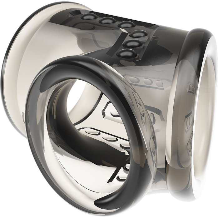 Дымчатая насадка на пенис и мошонку - Pretty Love. Фотография 5.