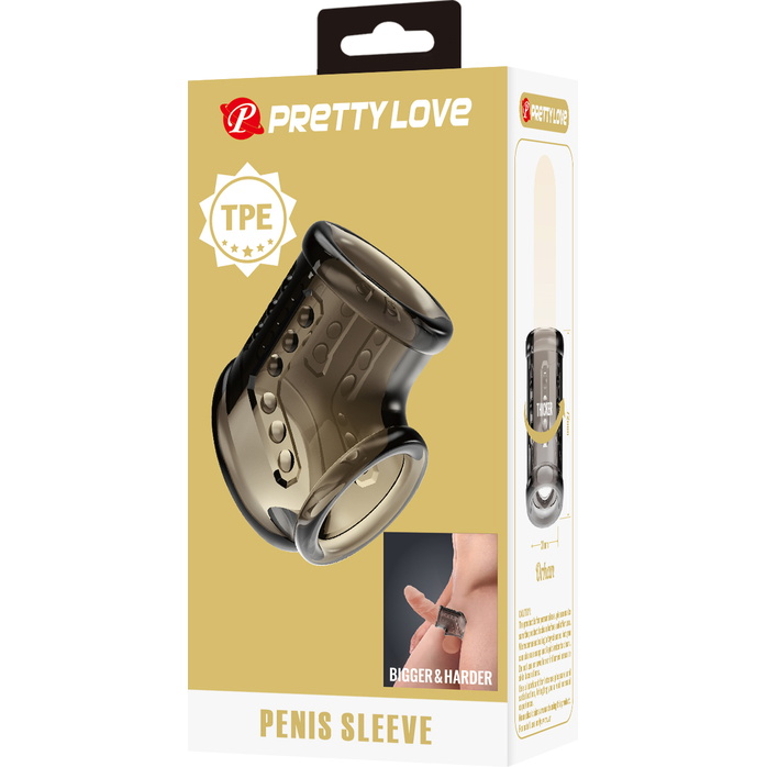 Дымчатая насадка на пенис и мошонку - Pretty Love. Фотография 8.