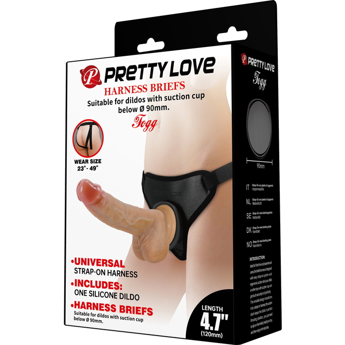 Страпон с универсальным поясом Fogg - 17,5 см - Pretty Love. Фотография 8.