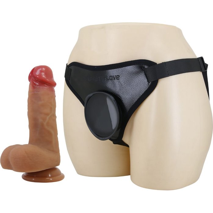 Страпон с универсальным поясом Fogg - 17,5 см - Pretty Love