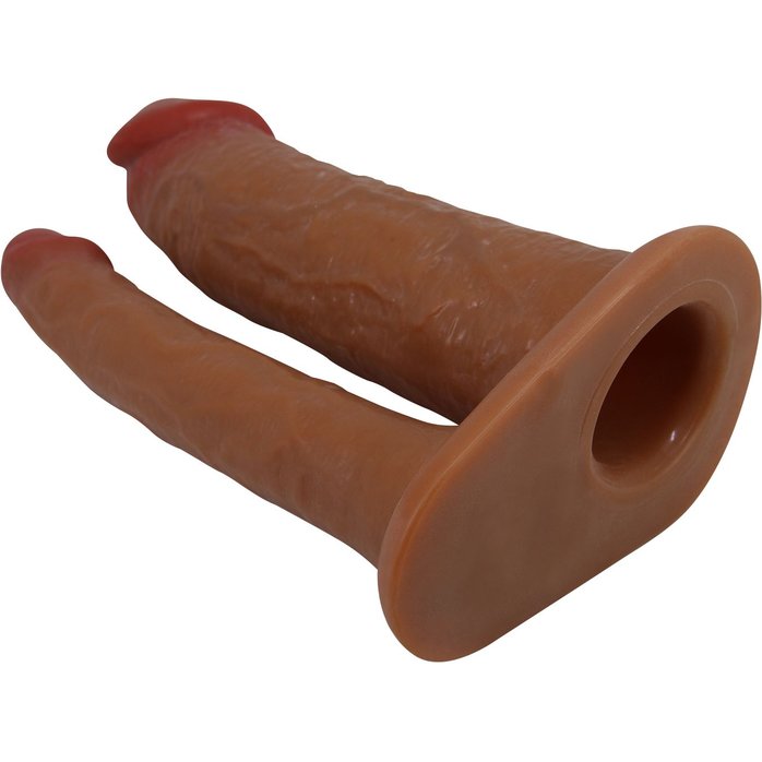 Темно-бежевый фаллопротез для двойного проникновения - 17,5 см - Pretty Love. Фотография 5.