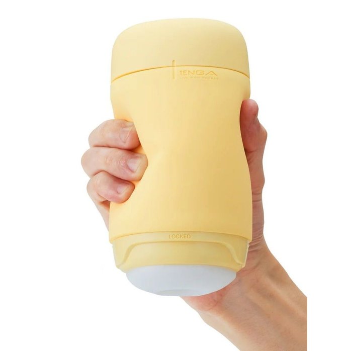 Желтый мастурбатор Tenga Puffy - Tenga Puffy. Фотография 4.