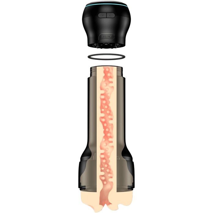 Набор PowerBlow Feel Stroker Mouth: мастурбатор-ротик и интерактивная насадка. Фотография 2.