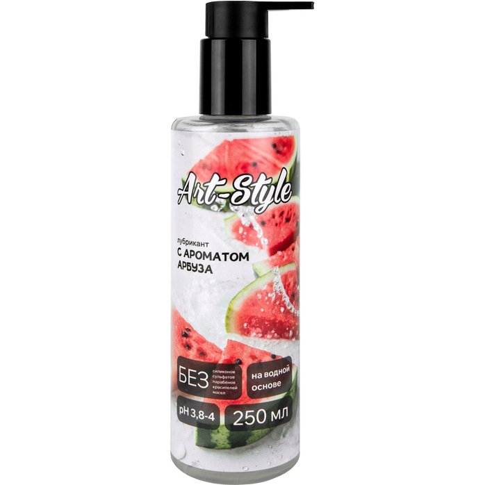Лубрикант на водной основе Art-Style с ароматом арбуза - 250 мл