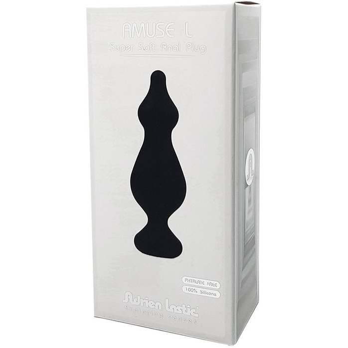Черная анальная втулка Amuse L - 13,8 см. Фотография 2.