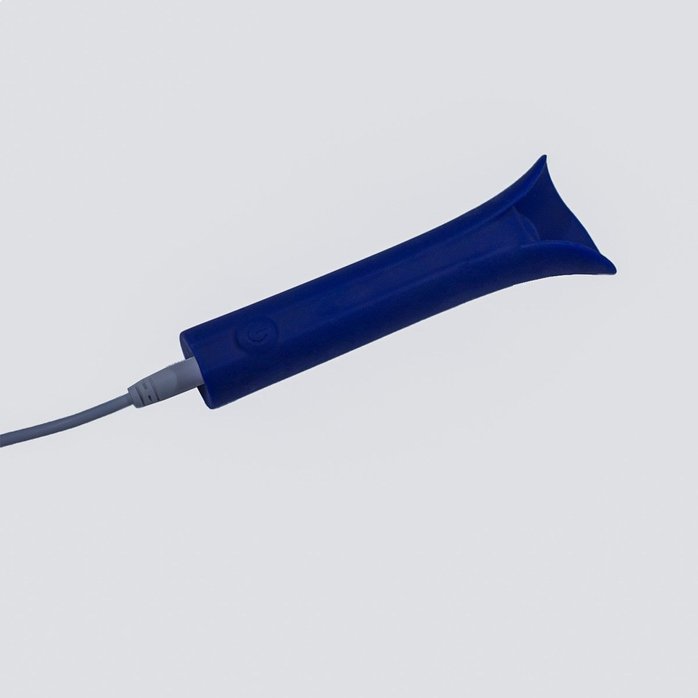 Синий мини-вибромассажёр Caress. Фотография 6.