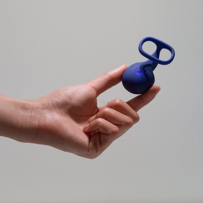 Синий вибростимулятор на пальцы Lunar. Фотография 6.