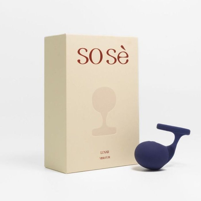 Синий вибростимулятор на пальцы Lunar