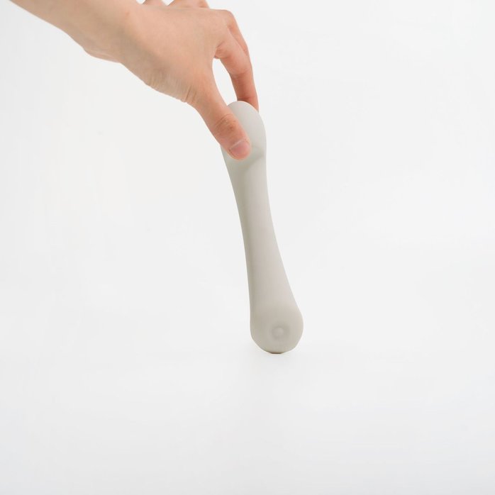 Серый вибростимулятор точки G Mirage - 17,8 см. Фотография 2.