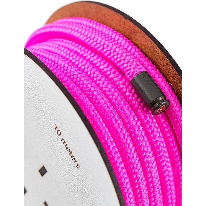 Розовая веревка для шибари на катушке - 10 м. Фотография 4.