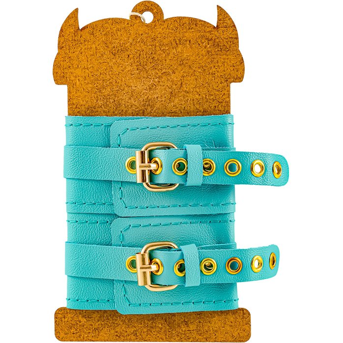 Голубые однослойные кожаные оковы. Фотография 5.