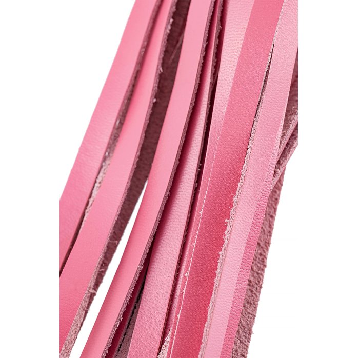 Розовая кожаная плеть - 50 см. Фотография 4.