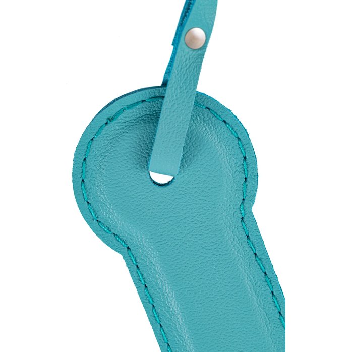 Голубой кожаный пэддл - 37 см. Фотография 4.