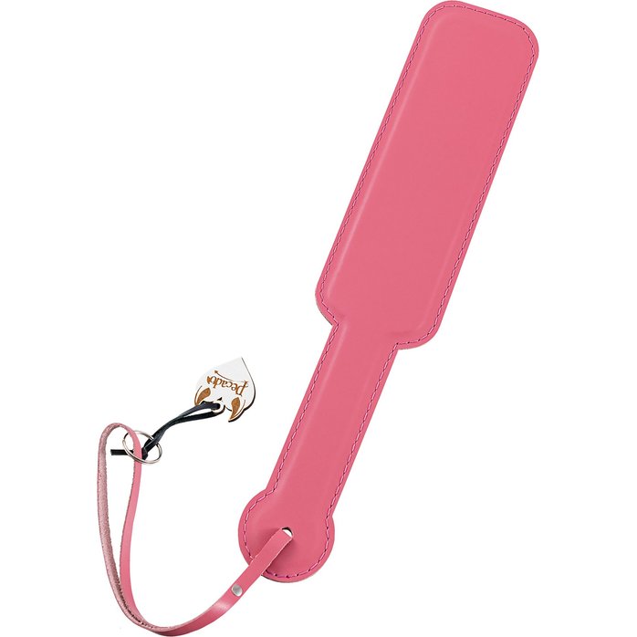 Розовый кожаный пэддл - 37 см