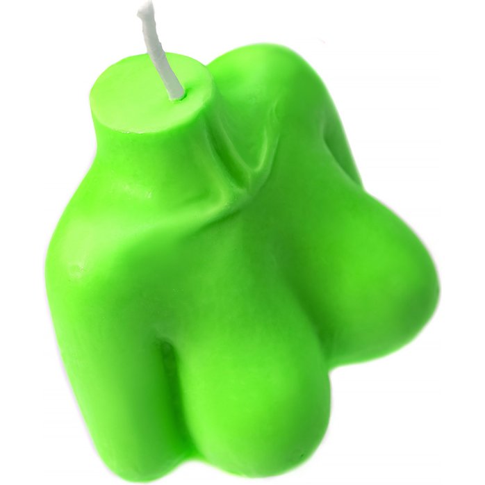 Зеленая сувенирная свеча «Женский силуэт». Фотография 6.