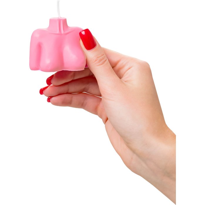 Розовая сувенирная свеча «Женский силуэт». Фотография 7.