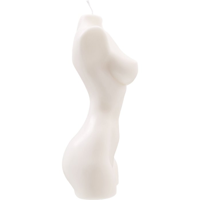 Белая интерьерная свеча в форме женского торса - 850 гр. Фотография 4.