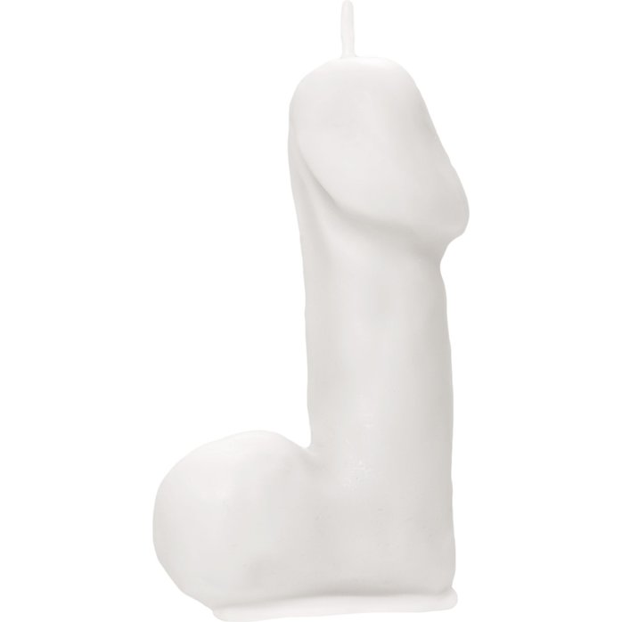 Белая свеча в форме пениса - 47 гр. Фотография 4.