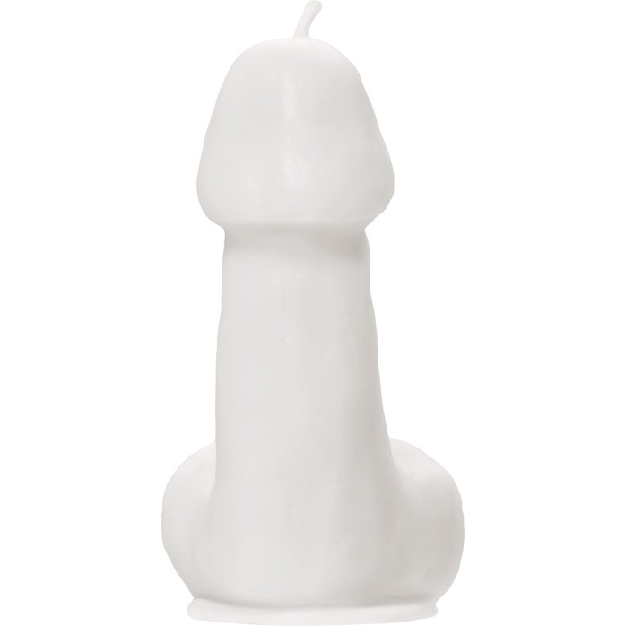 Белая свеча в форме пениса - 47 гр. Фотография 5.