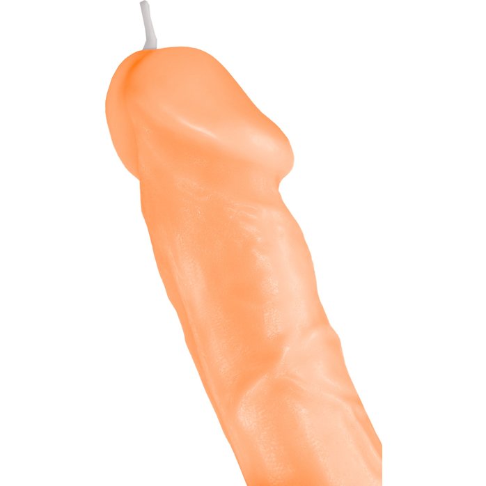 Оранжевая сувенирная свеча «Пенис». Фотография 6.