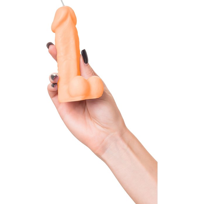 Оранжевая сувенирная свеча «Пенис». Фотография 7.