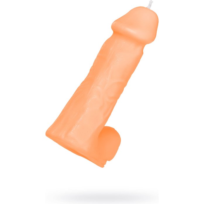 Оранжевая сувенирная свеча «Пенис»