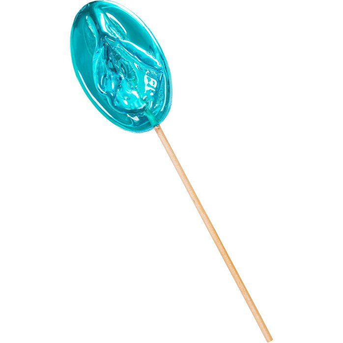 Леденец в форме вагины со вкусом блю кюрасао - 50 гр. Фотография 3.