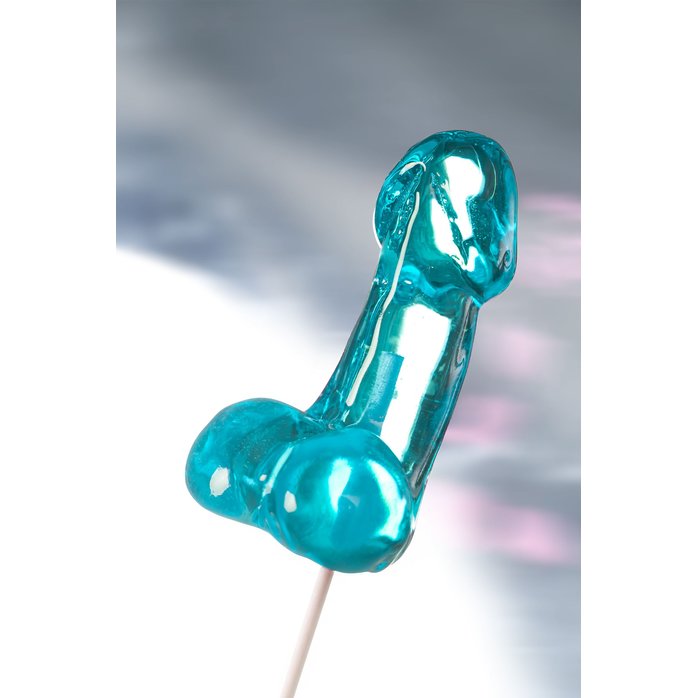Набор из 2 мини-леденцов в форме члена со вкусом блю кюрасао. Фотография 4.