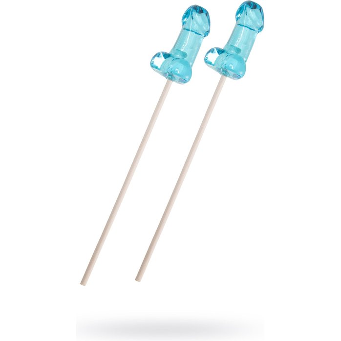Набор из 2 мини-леденцов в форме члена со вкусом блю кюрасао
