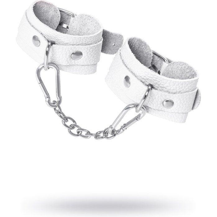 Белые узкие наручники-браслеты со скруглёнными углами. Фотография 7.