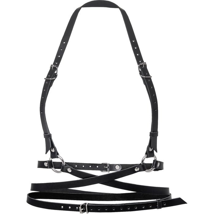 Черная кожаная портупея «Осанка». Фотография 3.