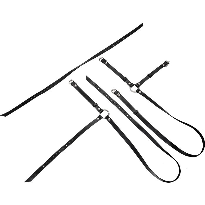 Черная кожаная портупея «Осанка». Фотография 4.