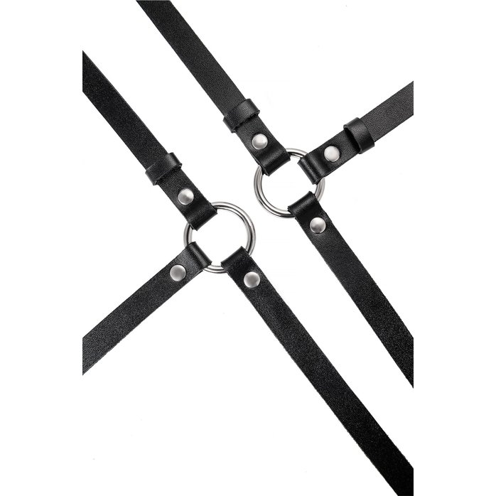 Черная кожаная портупея «Осанка». Фотография 5.