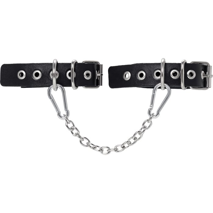 Черные оковы из одного ремешка с люверсами. Фотография 2.