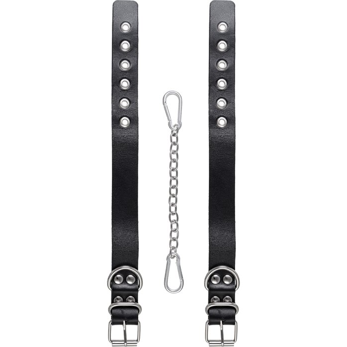 Черные оковы из одного ремешка с люверсами. Фотография 5.