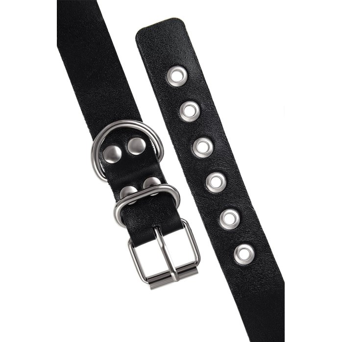 Черные оковы из одного ремешка с люверсами. Фотография 6.