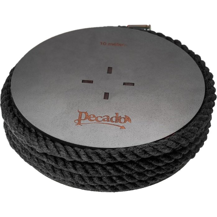 Черная веревка для шибари на катушке - 10 м. Фотография 2.