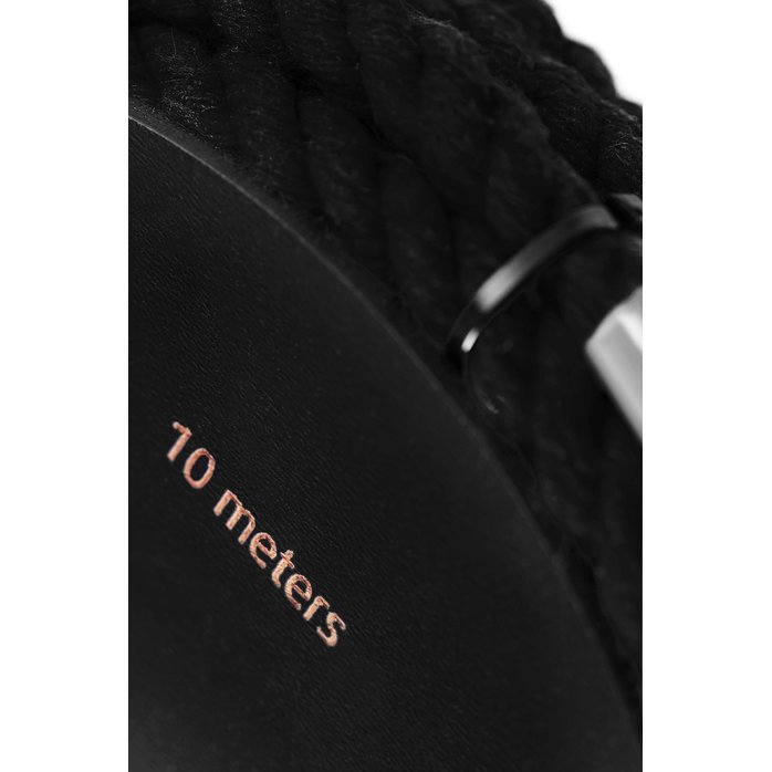 Черная веревка для шибари на катушке - 10 м. Фотография 6.