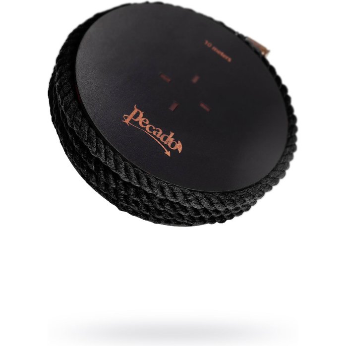 Черная веревка для шибари на катушке - 10 м