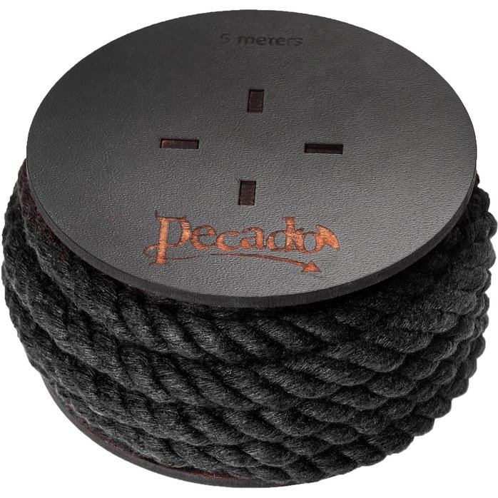 Черная веревка для шибари на катушке - 5 м. Фотография 2.