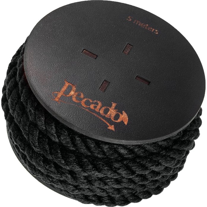 Черная веревка для шибари на катушке - 5 м. Фотография 3.