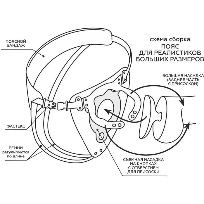 Пояс Hard Brutal для больших насадок. Фотография 5.